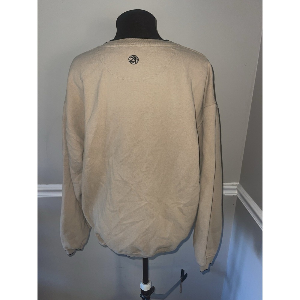 Vintage Pine Valley Sweatshirt Embroidered Mens Large Tan Black Head Authentics - Picture 3 of 4